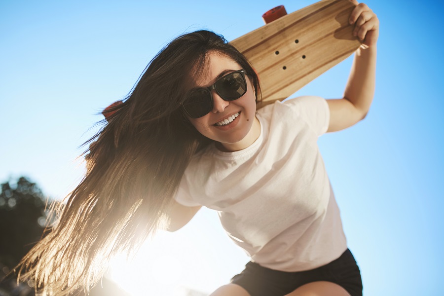 Sol e Skate perfeita combinação. Foto Ilustrativa