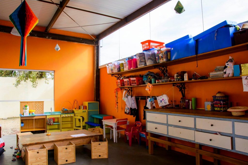 Cantinho para criançada brincar. Foto divulgação