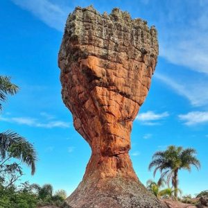 A Taça - o Arenito mais conhecido do parque. Foto: Instagram @parquevilavelha